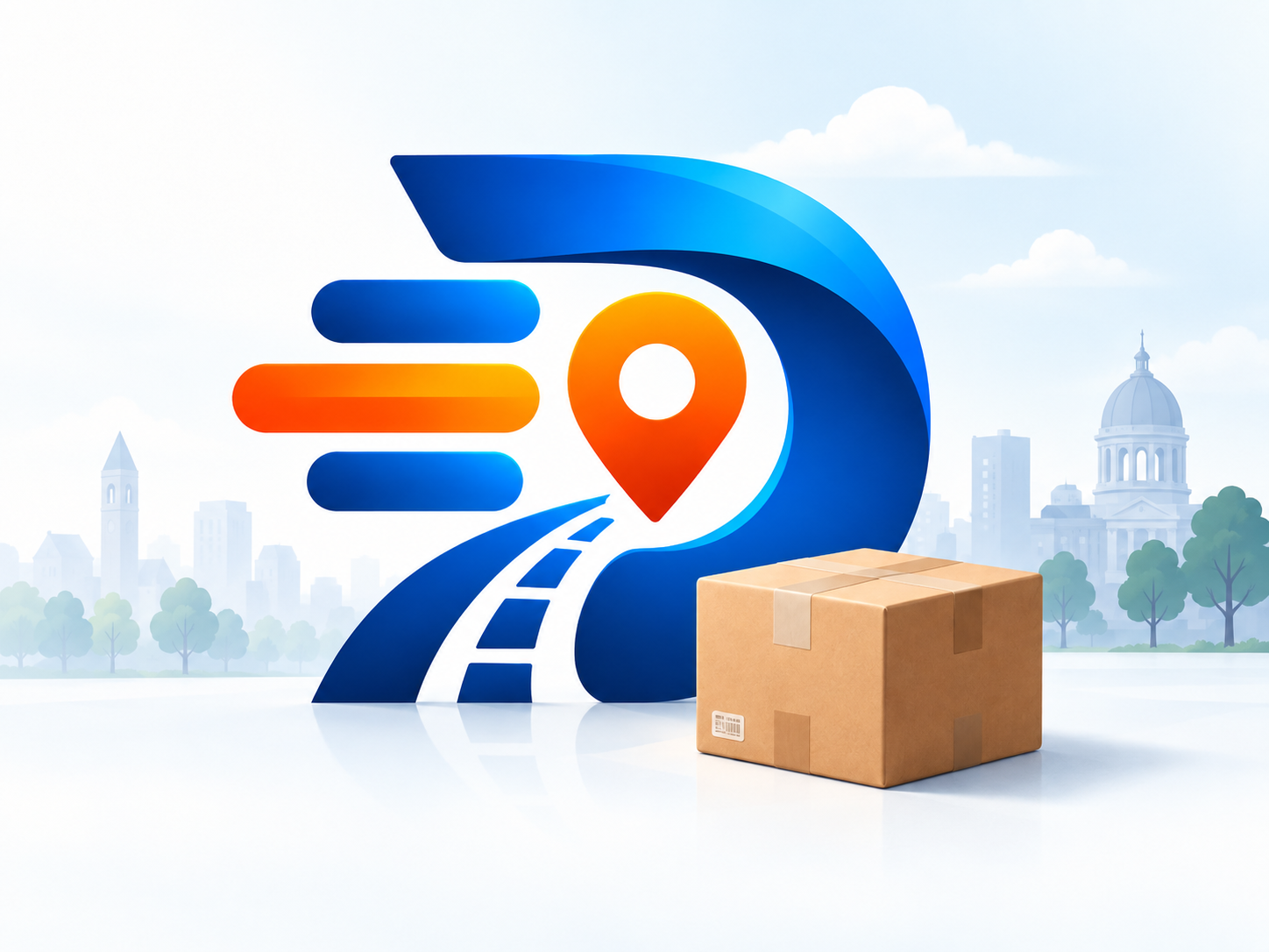 Dun Errands delivery and local route illustration